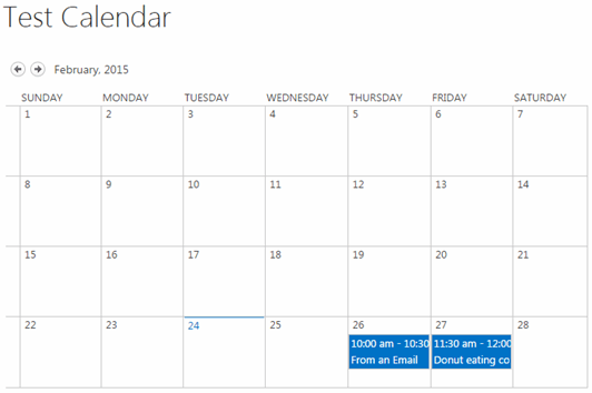 SharePoint Calendar